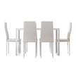 Artiss Dining Chairs and Table Dining Set 6 Chair Set Of 7 White
