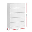 Artiss 6 Chest of Drawers - PEPE White