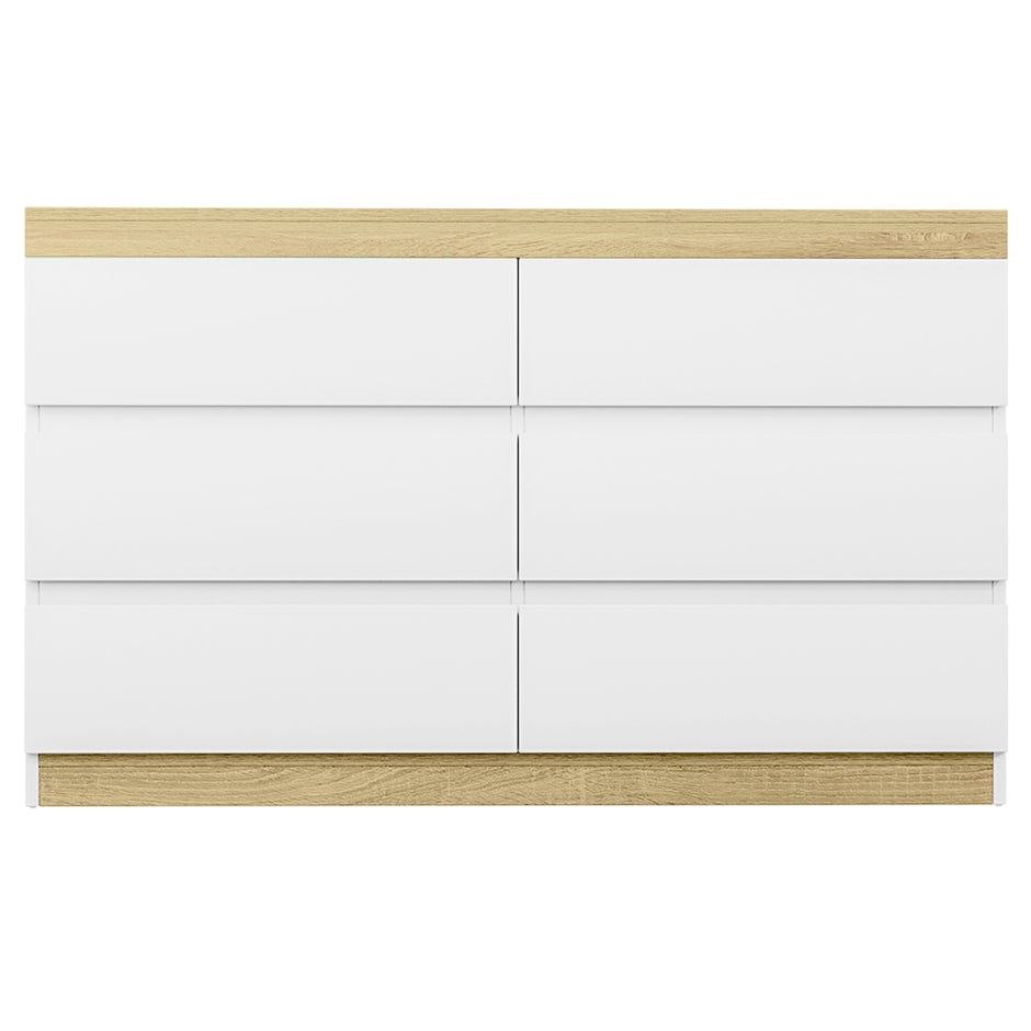 Artiss 6 Chest of Drawers Cabinet Dresser Table Tallboy Storage Bedroom White