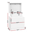Artiss 2X Bedside Table 2 Drawers Lift-up Storage White
