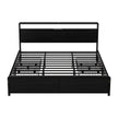 Artiss Metal Bed Frame King Size Storage Headboard Charge Station LED 4 Drawers