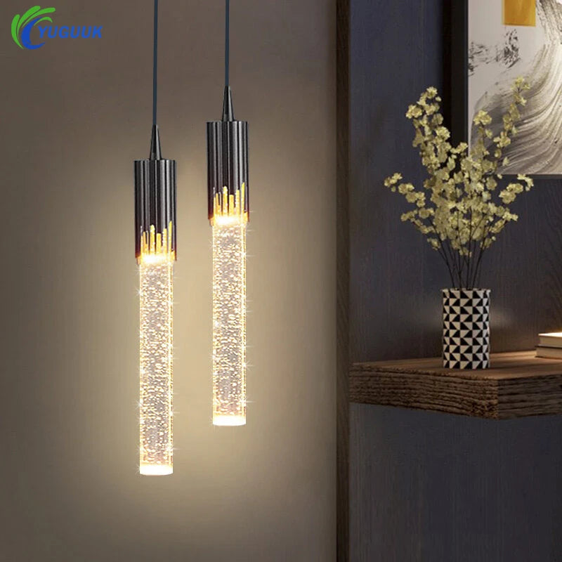Lighting Modern  –  Modern Luxury Crystal Pendant Lamps Home Decor Bedside Hanging Light For Living Room Kictchen Bedroom Ceiling Chandelier Lights