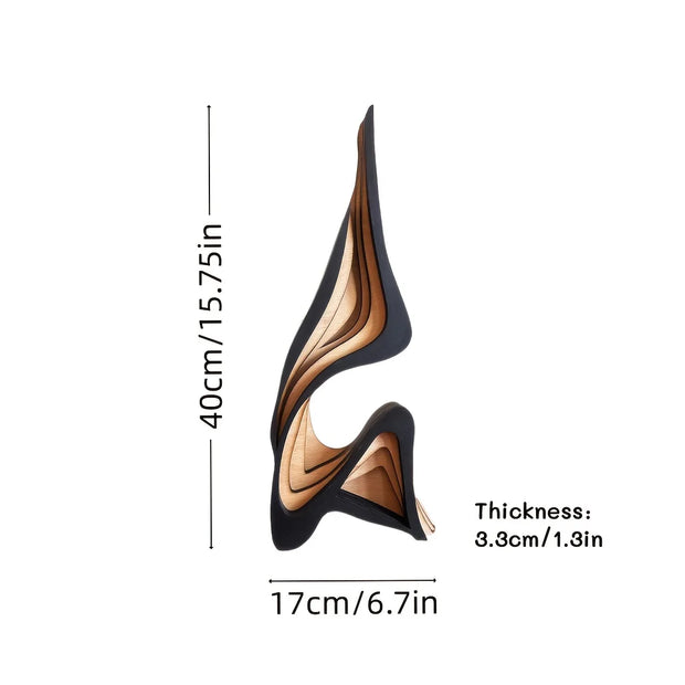 Artistic Abstract Wooden Streamlined Statue Minimalist Bookshelf Home Room Decoration Desktop Ornaments Home Gifts