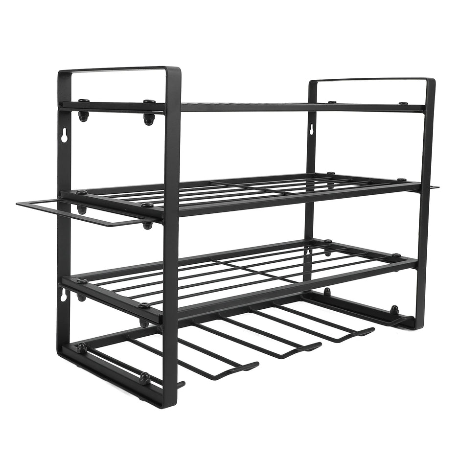 Power Tool Organizer Wall Mount 4 Layer Garage Drill Storage Heavy Duty Metal Stand