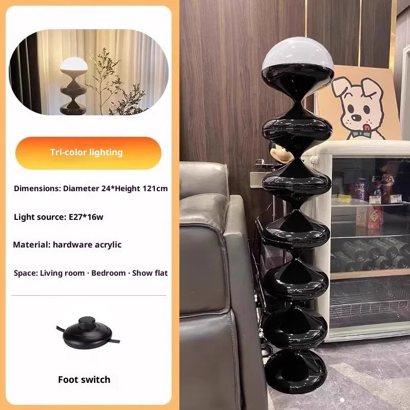 Lighting Modern  –  Scandinavian Mid-Century Cream Gourd Floor Lamp Organic Modern for Living Room Bedroom Sofa Ambient Lighting  Floor Lamp LED