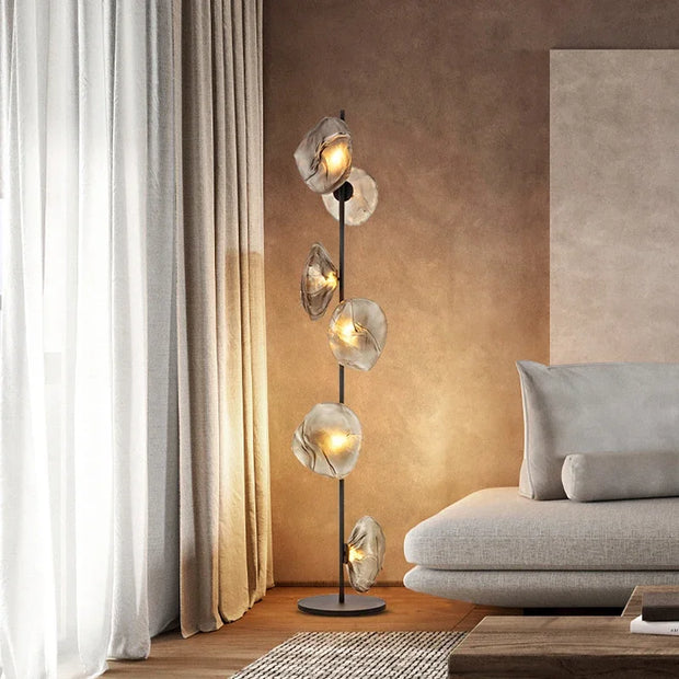Lighting Modern  –  Nordic Modern Glass Floor Lamp Minimalist LED Corner Floor Lamp Living Room Hotel Home Decor Bedroom Bedside Standing Lamp