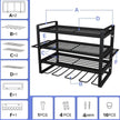 Power Tool Organizer Wall Mount 4 Layer Garage Drill Storage Heavy Duty Metal Stand