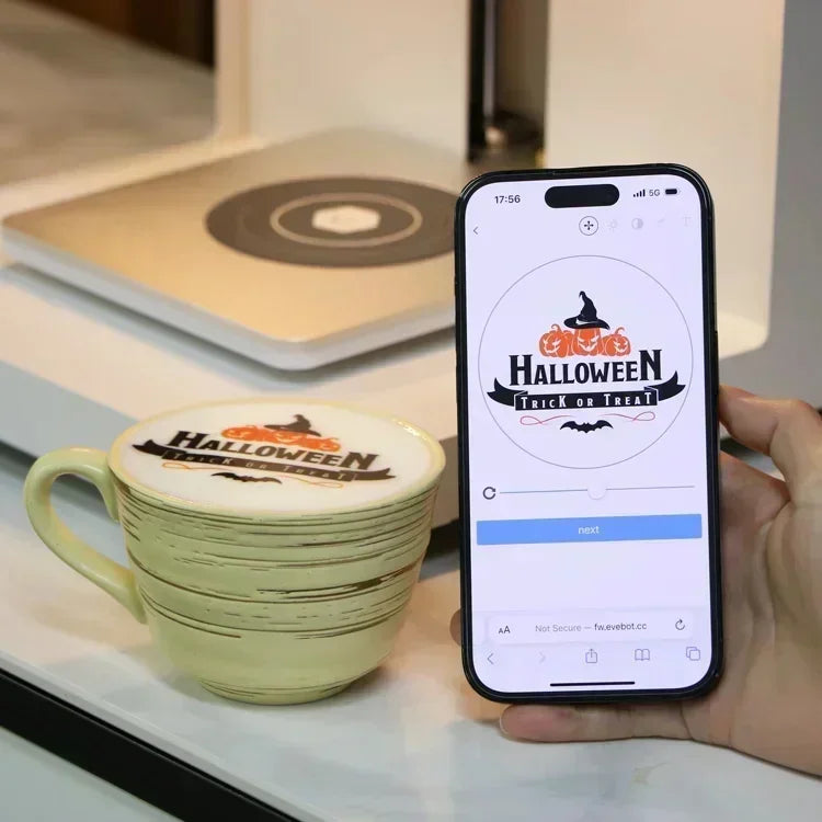 Evebot Coffee Drink Printer 3d Latte Art Coffee Printer Machine Automatic Beverages Food Selfie With WIFI Connection Printing