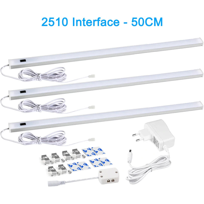 Lighting Modern  –  LED Light Under Cabinet Lights For Kitchen Hand Sweep Switch PIR Motion Sensor Closet Wardrobe Lamp 30/40/50cm Led Night Light