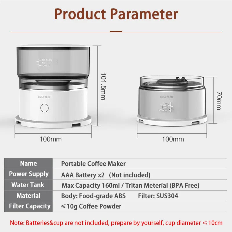 Mini Coffee Maker Hand-Pressed Coffee Machine Cafetera Coffee Grinder Automatic Hand Drip Coffee Americano Maker Coffeeware