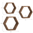 1PC Shelving wall hanging Wooden hexagonal frame lattice succulent plant frame living room wall decoration wall hanging frame