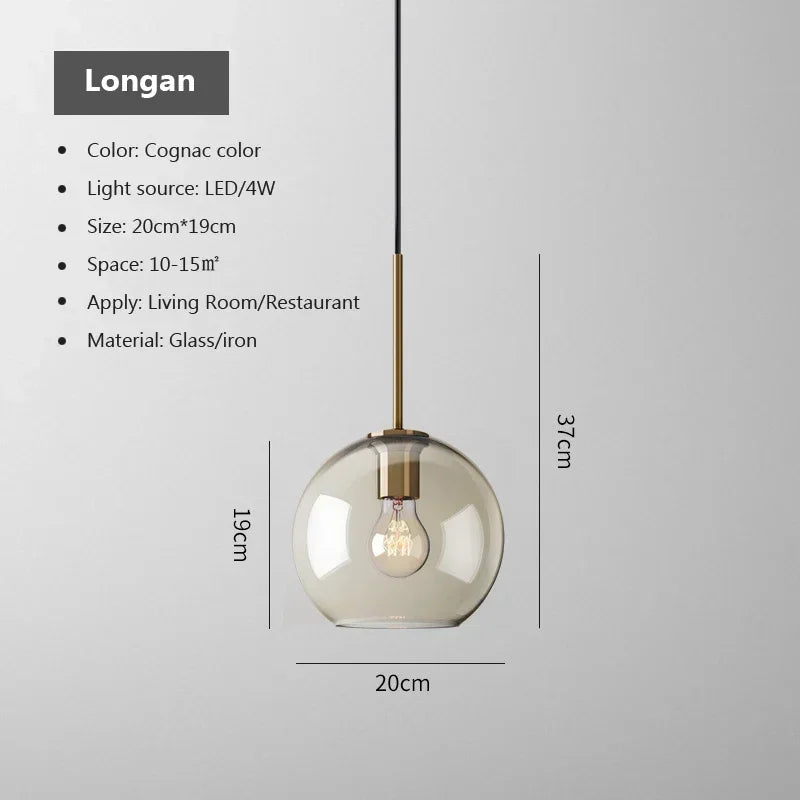 Lighting Modern  –  Modern Glass Pendant Light for Living Dining Room Corridor Kitchen Dining Table Bedroom Bedside Hanging Lamp Lighting Fixture