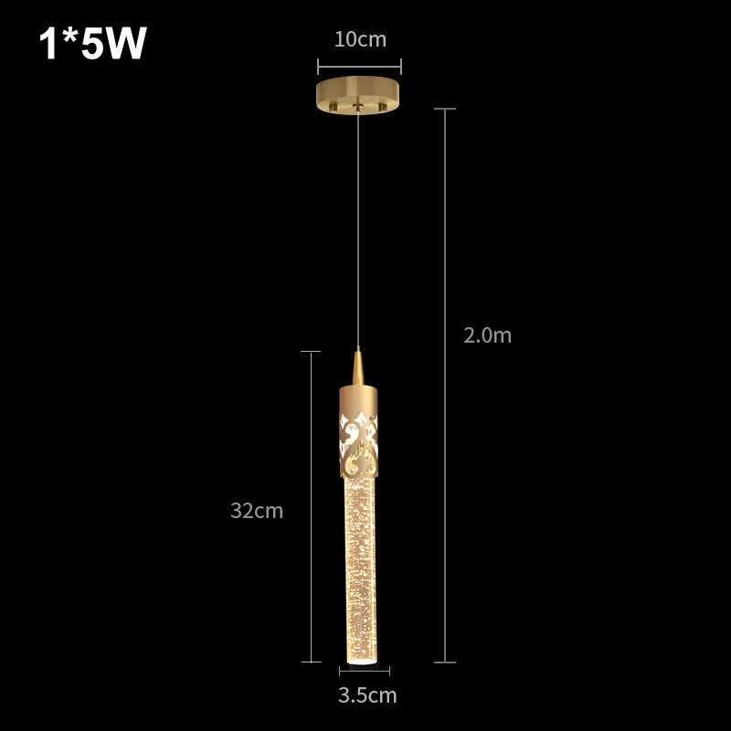 Lighting Modern  –  Modern Luxury Crystal Pendant Lamps Home Decor Bedside Hanging Light For Living Room Kictchen Bedroom Ceiling Chandelier Lights