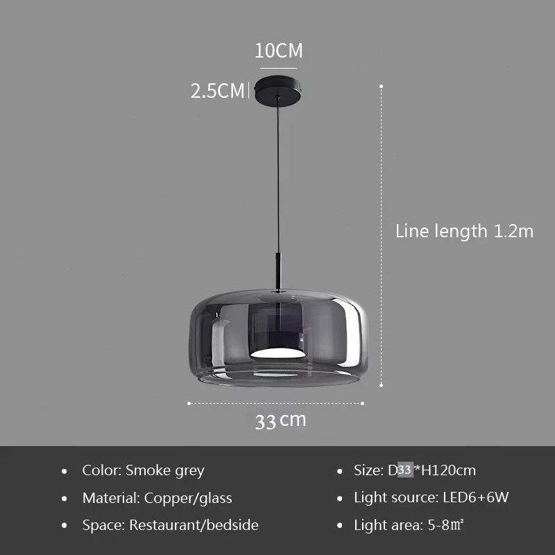 Lighting Modern  –  Glass Pendant Light light luxury pendant Lamp Deco Nordic Led Hanging Light Fixtures Bedroom Modern Luminaire Suspension lamp