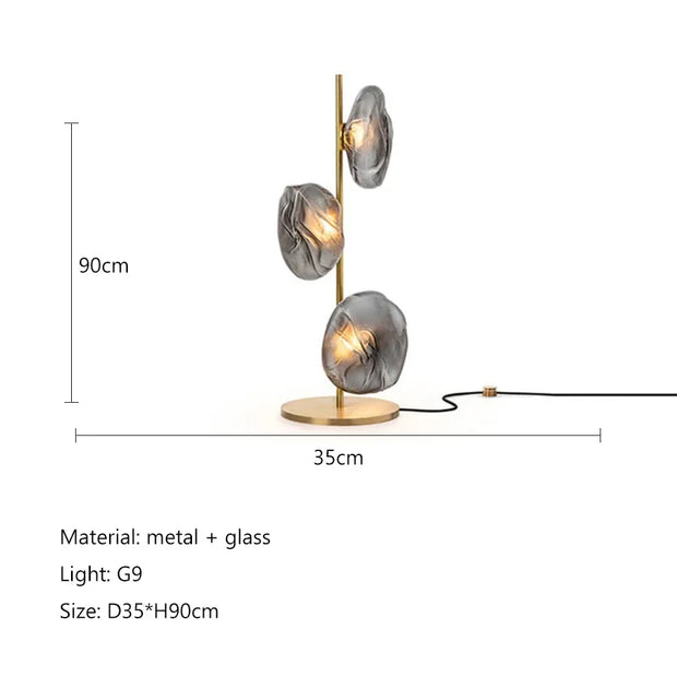 Lighting Modern  –  Nordic Modern Glass Floor Lamp Minimalist LED Corner Floor Lamp Living Room Hotel Home Decor Bedroom Bedside Standing Lamp