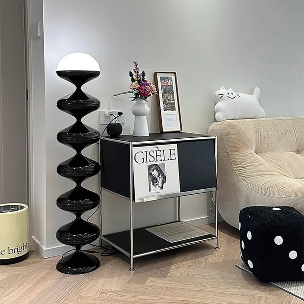 Lighting Modern  –  Scandinavian Mid-Century Cream Gourd Floor Lamp Organic Modern for Living Room Bedroom Sofa Ambient Lighting  Floor Lamp LED