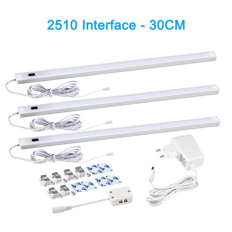 Lighting Modern  –  LED Light Under Cabinet Lights For Kitchen Hand Sweep Switch PIR Motion Sensor Closet Wardrobe Lamp 30/40/50cm Led Night Light