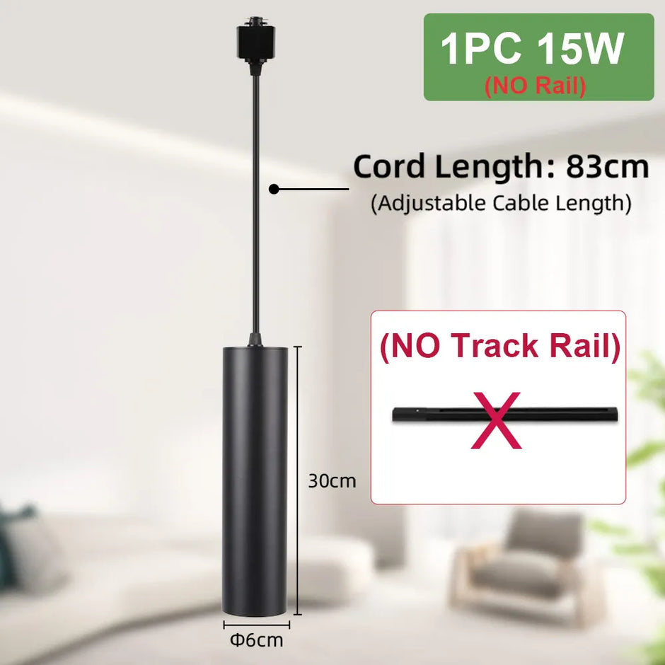 Lighting Modern  –  LED Track Pendant Light Hanging Decoration Ceiling Lighting Fixture Suitable for Living Rooms Dining Rooms Kitchen Pendant Light