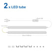 Lighting Modern  –  50cm led Lights Kitchen under cabinet Lamp 220V 15W  Led Tube With 1.2m EU Plug Switch Power Cable For Home Bedroom Indoor Lamps