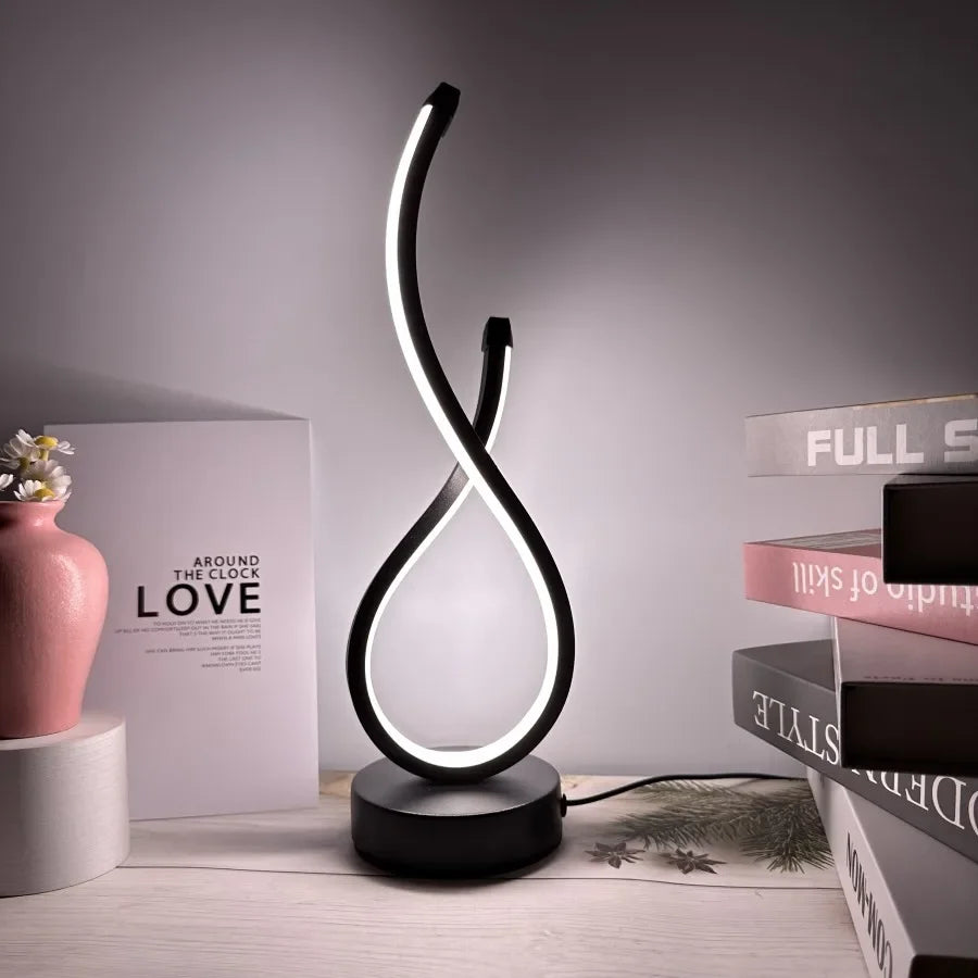 Lighting Modern  –  LED Table Lamp USB Bedroom Nightlight Creative Restaurant Coffee Shop Luminescent Decorative Table Lamp