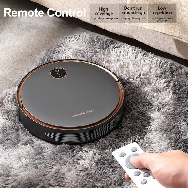NEW 5000Pa Robot Vacuum Cleaner 3 In 1 Suction Sweeping Mopping Automatic Rechargable Cleaning Sweep Floor for Home Office