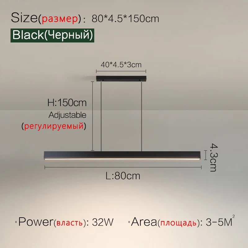 Lighting Modern  –  Dining room chandelier Nordic modern lamp dining table bar lamp restaurant lights kitchen lights office company led strip lamps