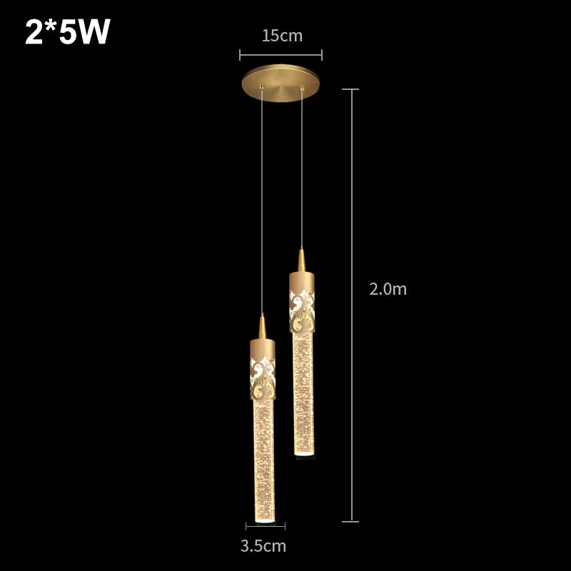 Lighting Modern  –  Modern Luxury Crystal Pendant Lamps Home Decor Bedside Hanging Light For Living Room Kictchen Bedroom Ceiling Chandelier Lights