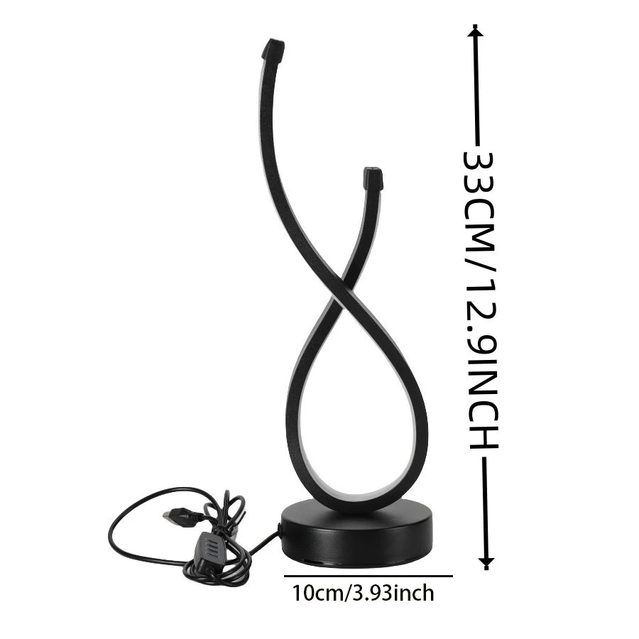Lighting Modern  –  LED Table Lamp USB Bedroom Nightlight Creative Restaurant Coffee Shop Luminescent Decorative Table Lamp