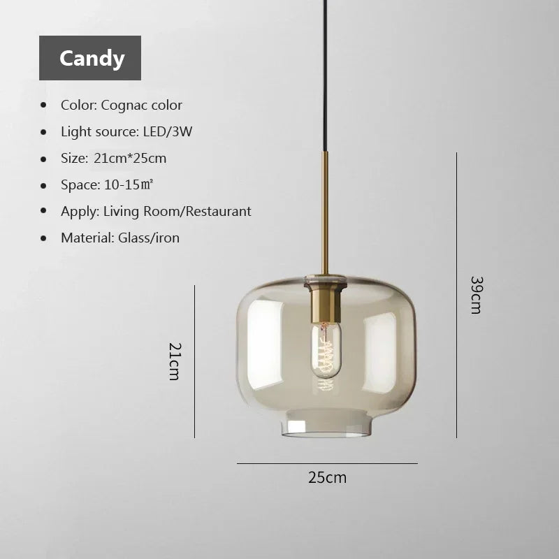 Lighting Modern  –  Modern Glass Pendant Light for Living Dining Room Corridor Kitchen Dining Table Bedroom Bedside Hanging Lamp Lighting Fixture