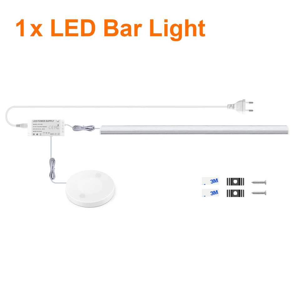 Lighting Modern  –  Motion Touch Sensor LED Lights Wireless Light Penetrable Wood Aluminum Bar Light Cabinet Wardrobe Lamp Backlight For Kitchen