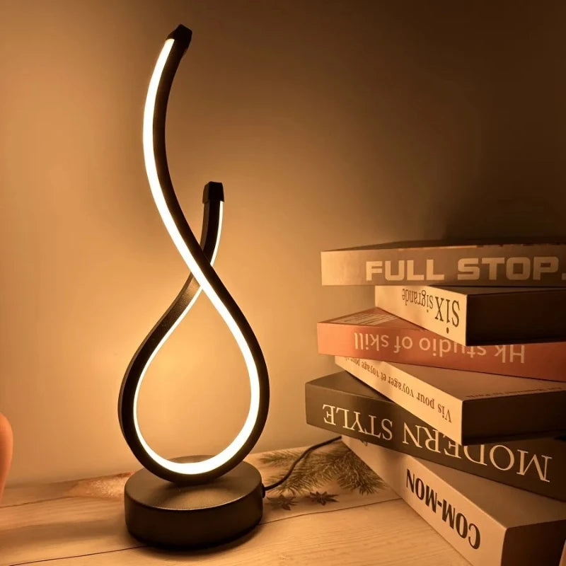 Lighting Modern  –  LED Table Lamp USB Bedroom Nightlight Creative Restaurant Coffee Shop Luminescent Decorative Table Lamp