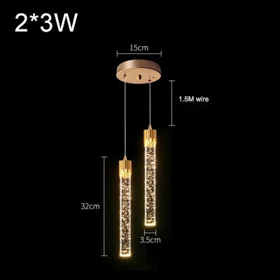 Lighting Modern  –  Modern Luxury Crystal Pendant Lamps Home Decor Bedside Hanging Light For Living Room Kictchen Bedroom Ceiling Chandelier Lights