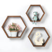 1PC Shelving wall hanging Wooden hexagonal frame lattice succulent plant frame living room wall decoration wall hanging frame