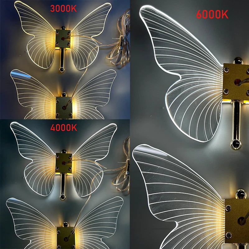 Lighting Modern  –  Panoch Acrylic Butterfly Chandelier Lamparas Colgantes Para Techo Lustres Quarto Room  Decor Pendant Lights Suspension Luminaire