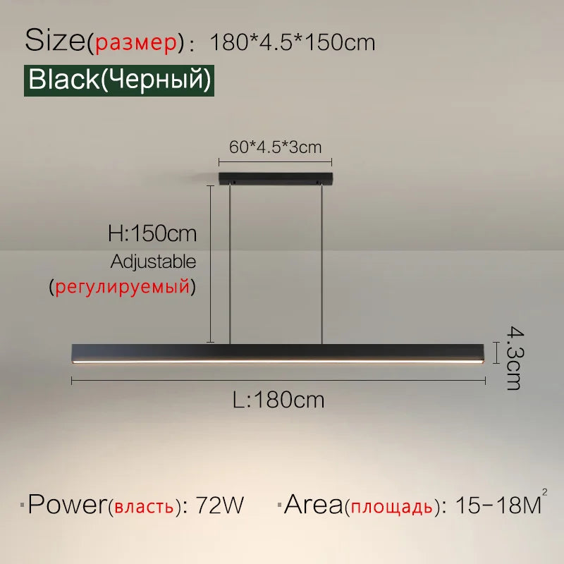 Lighting Modern  –  Dining room chandelier Nordic modern lamp dining table bar lamp restaurant lights kitchen lights office company led strip lamps