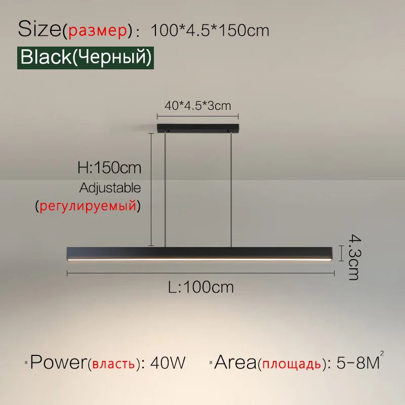 Lighting Modern  –  Dining room chandelier Nordic modern lamp dining table bar lamp restaurant lights kitchen lights office company led strip lamps