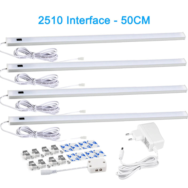 Lighting Modern  –  LED Light Under Cabinet Lights For Kitchen Hand Sweep Switch PIR Motion Sensor Closet Wardrobe Lamp 30/40/50cm Led Night Light