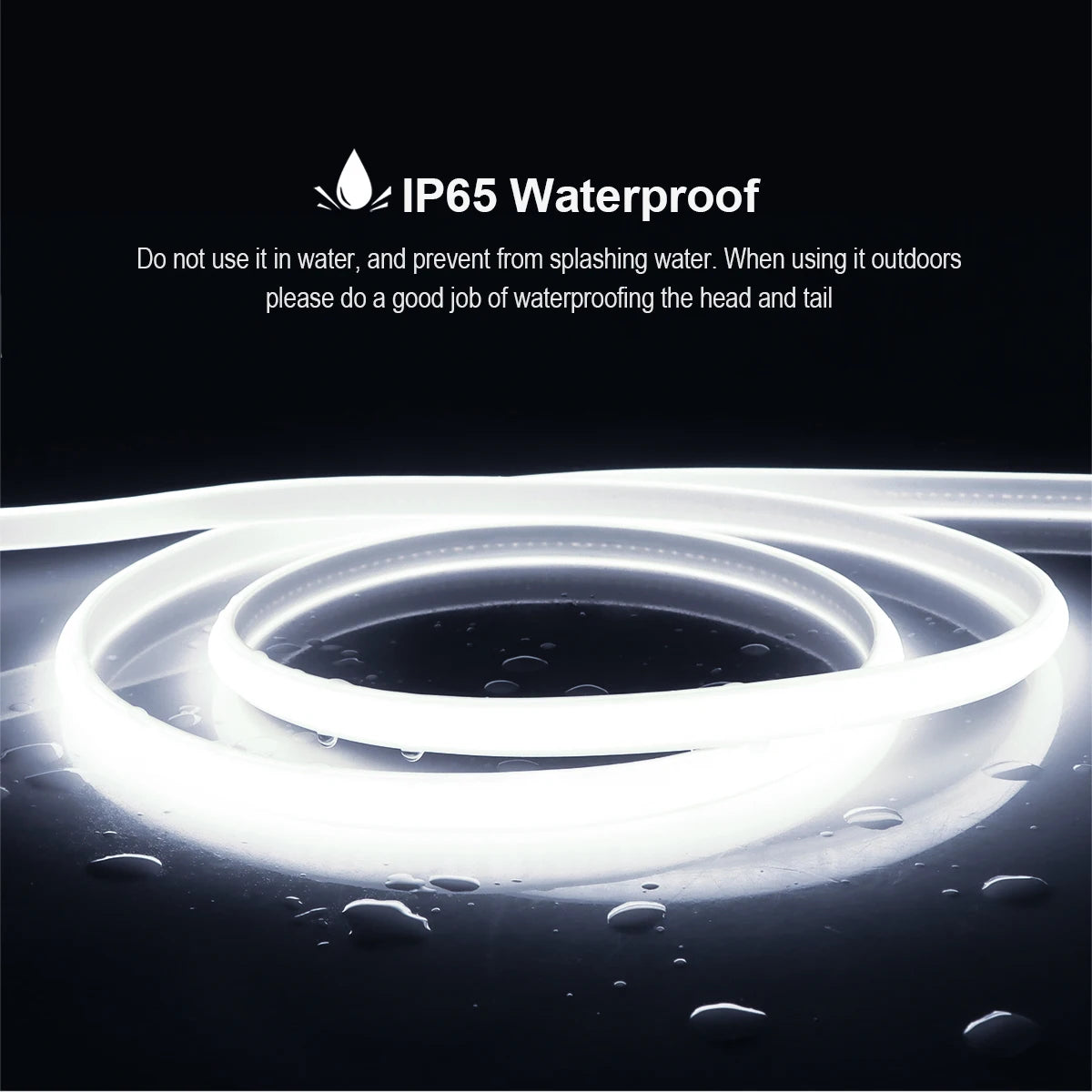 Lighting Modern  –  230V 220V LED Strip COB Light With EU Power Plug Home Decoration Lamp Wall / Corridor Under Cabinet Lighting Strips Waterproof