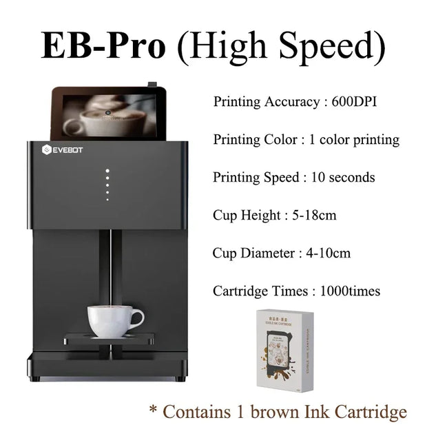 Evebot Coffee Drink Printer 3d Latte Art Coffee Printer Machine Automatic Beverages Food Selfie With WIFI Connection Printing