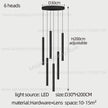 Lighting Modern  –  Simple LED Chandelier Water Pipe Long Chandelier Living Room Hanging Lamp Long Downlight Compound Villa Staircase Chandelier