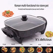 Quare pan multifunctional household electric cooking pan non-stick integrated electric frying pan electric chafing dish