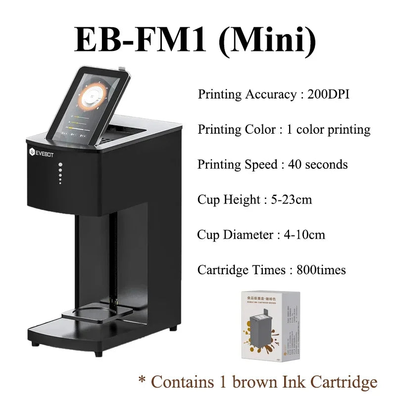Evebot Coffee Drink Printer 3d Latte Art Coffee Printer Machine Automatic Beverages Food Selfie With WIFI Connection Printing