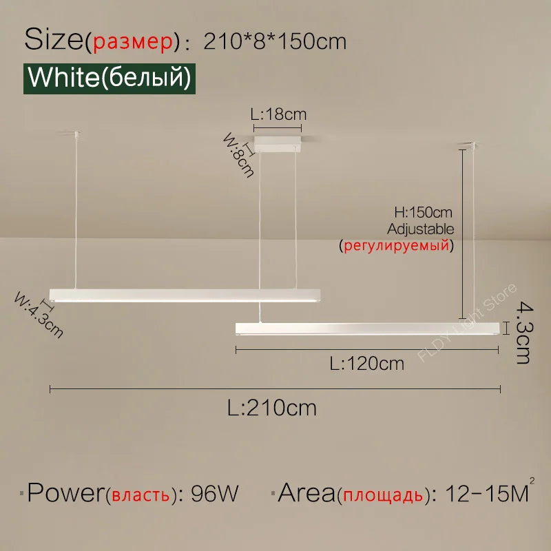 Lighting Modern  –  Dining room chandelier Nordic modern lamp dining table bar lamp restaurant lights kitchen lights office company led strip lamps