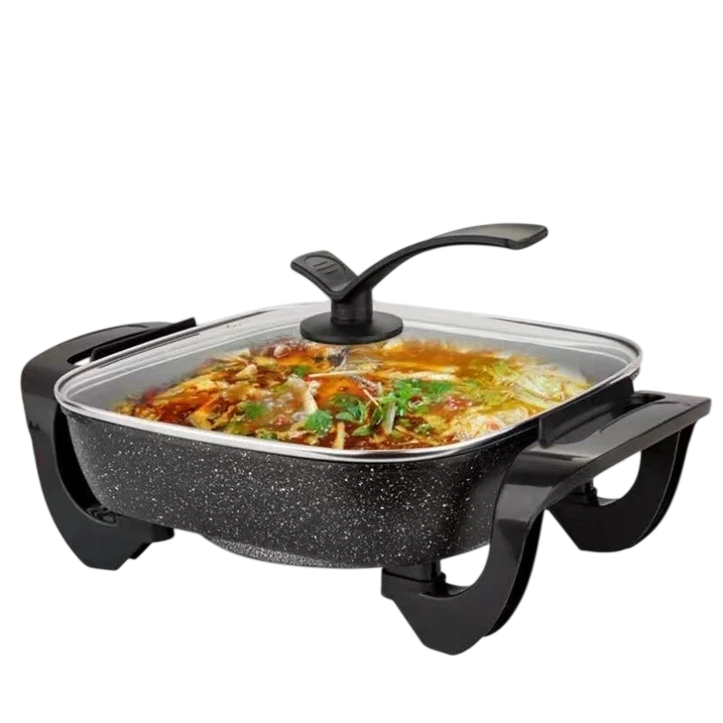Quare pan multifunctional household electric cooking pan non-stick integrated electric frying pan electric chafing dish