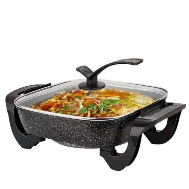 Quare pan multifunctional household electric cooking pan non-stick integrated electric frying pan electric chafing dish