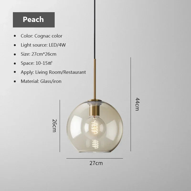 Lighting Modern  –  Modern Glass Pendant Light for Living Dining Room Corridor Kitchen Dining Table Bedroom Bedside Hanging Lamp Lighting Fixture