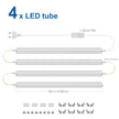 Lighting Modern  –  50cm led Lights Kitchen under cabinet Lamp 220V 15W  Led Tube With 1.2m EU Plug Switch Power Cable For Home Bedroom Indoor Lamps