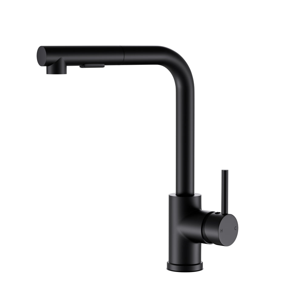 Cefito Kitchen Mixer Tap Pull Out Rectangle 2 Mode Sink Basin Faucet Swivel WELS Black