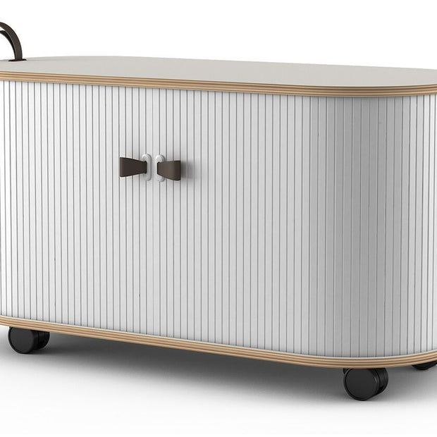 UFOU Fitin Rollin Mobile Roller Shutter Cabinet - Storage with Adjustable Shelves & Wheels