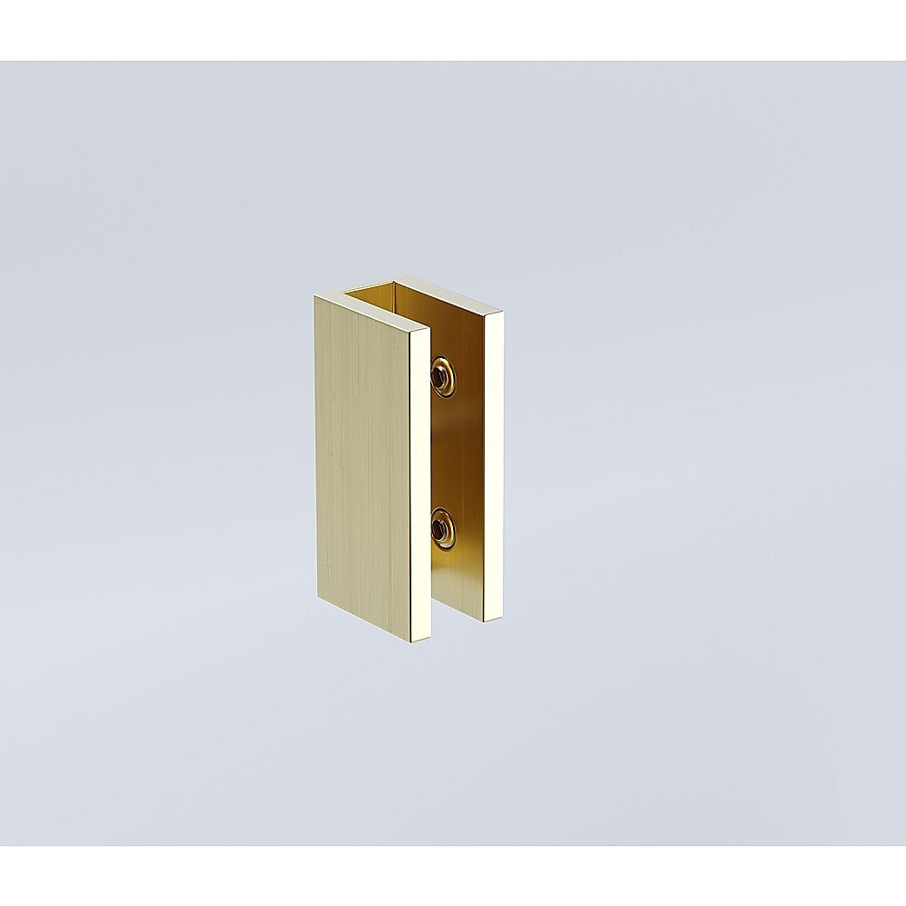100x120cm Double Door Corner Shower Screen with Gold Brackets and SS Hinges, Square double pull Handle